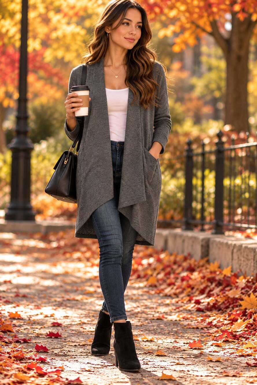 VALETTE by Nordstrom Dark Gray Jacket Cardigan Coat – Small - Picture 1 of 9